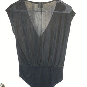 Black sheer body suit